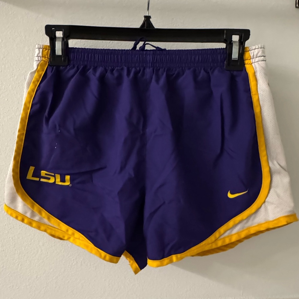Nike Athletic Shorts | Women's Purple and Gold LSU Running Shorts